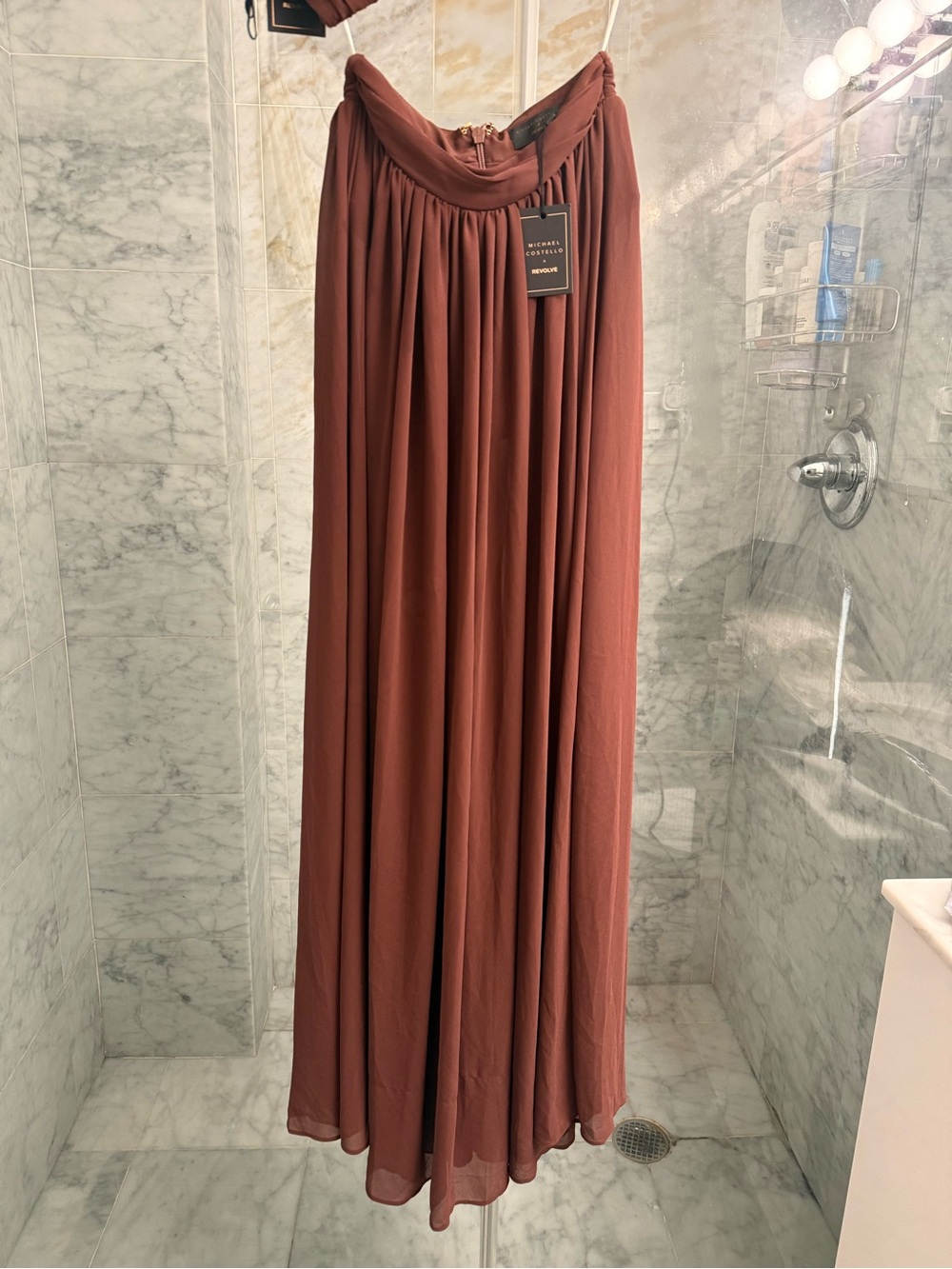 NWT Revolve x Michael Costello Acacia Top & Strapless High-Slit Maxi Skirt Set - Picture 7 of 12